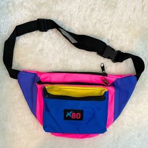 Retro colorblock neon Fanny pack